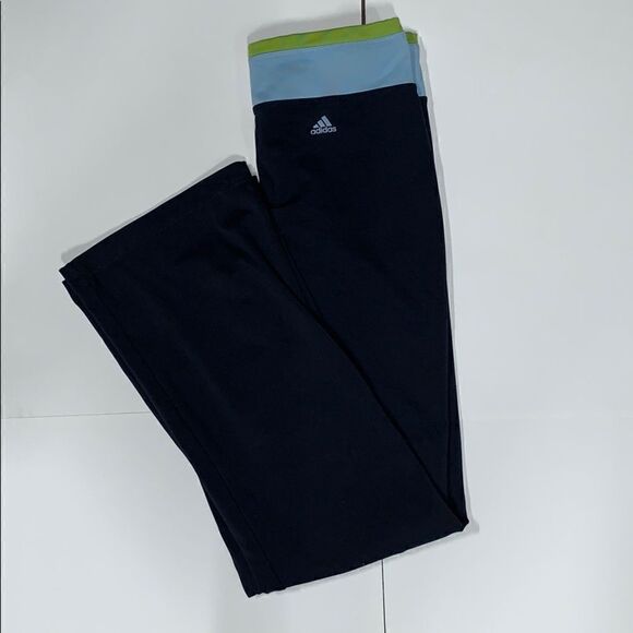 COPY - Adidas full leg stretch/yoga pants blue - Picture 1 of 6